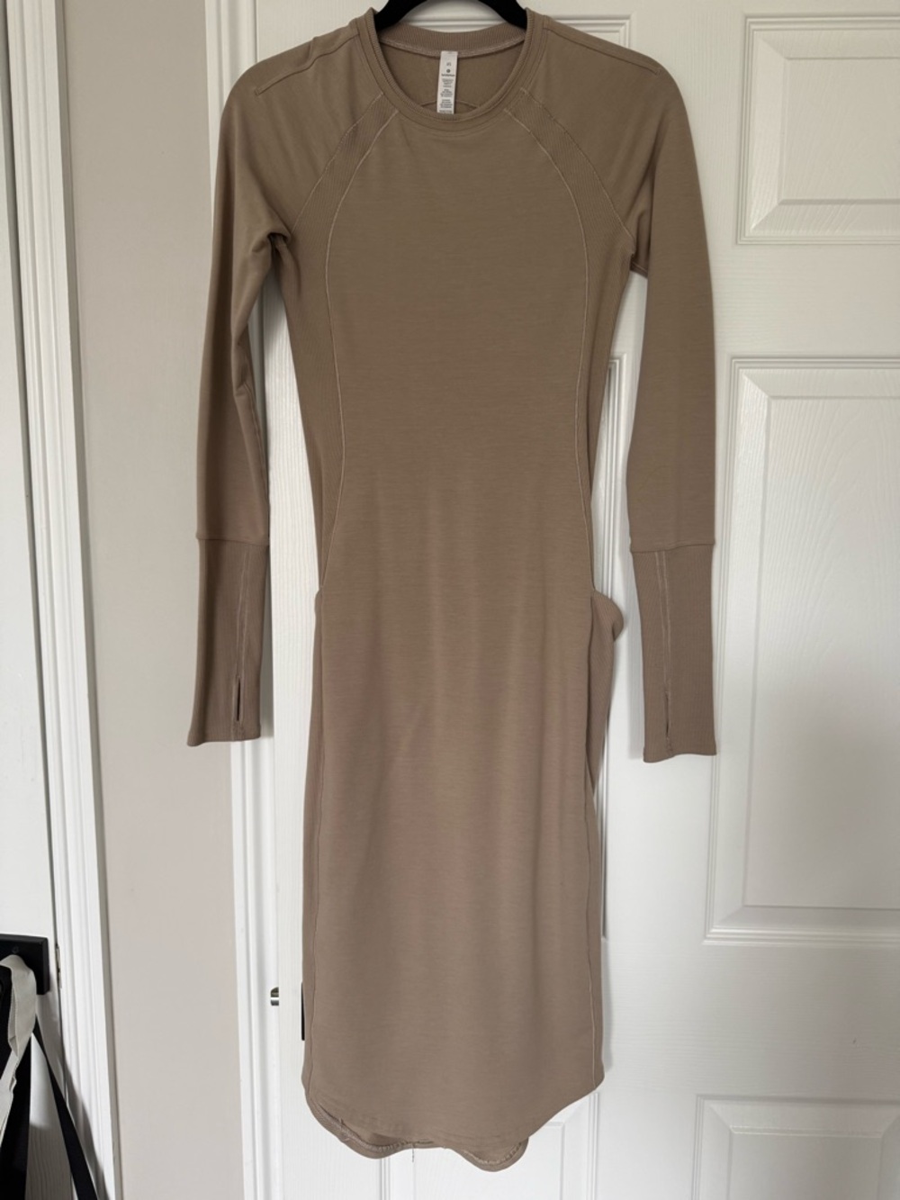 lululemon athletica Long-Sleeve Midi Dress in Taupe